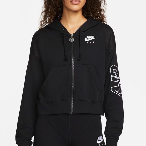 Nike Air Cropped Dolman Sleeve Full Zip Hoodie - Picture 1 of 4
